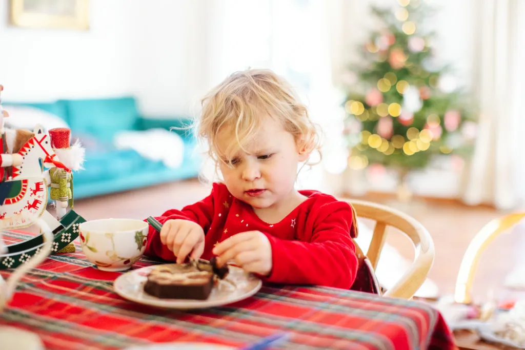 Décor de Noël dans un salon, séance photo à domicile